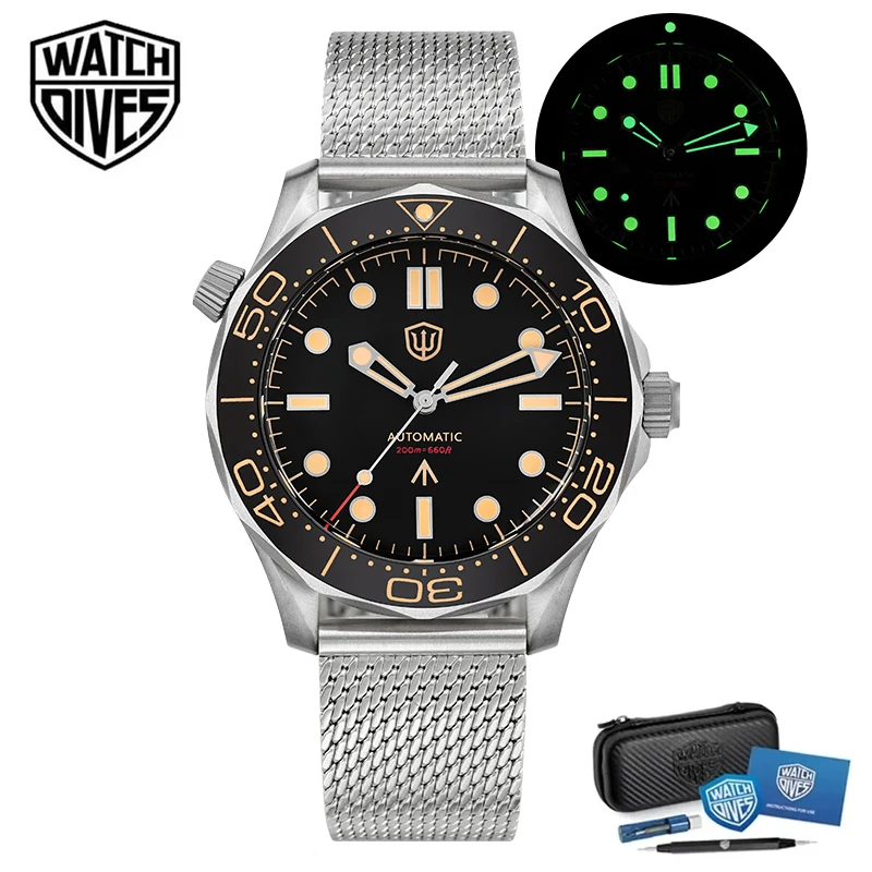 Watchdives WD007 Titanium NTTD Dive Watch NH35 Automatic Movement Sapphire 100m Waterproof Watches Super Luminous Wristwatch