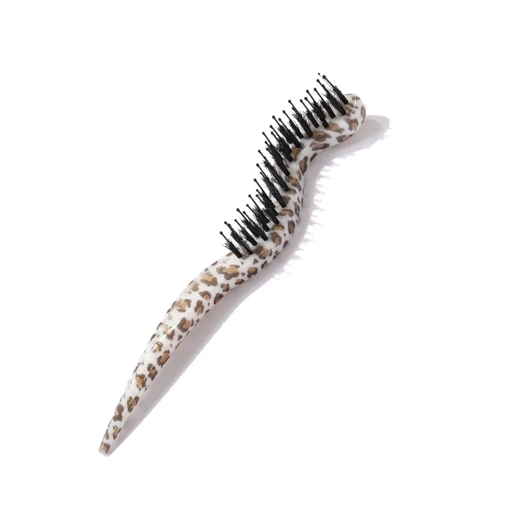

Новая трехрядная расческа в форме змеи, набор красочных щеток для волос, распутывающие расчески с уникальными ручками и рисунком