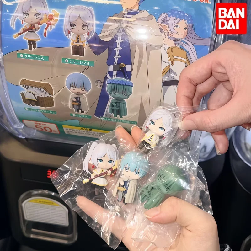 

Фигурки Bandai Frieren Beyond Journey'S End, ПВХ-модели, капсульные игрушки, гашапон, оригинальный аниме-декор для рабочего стола, в наличии