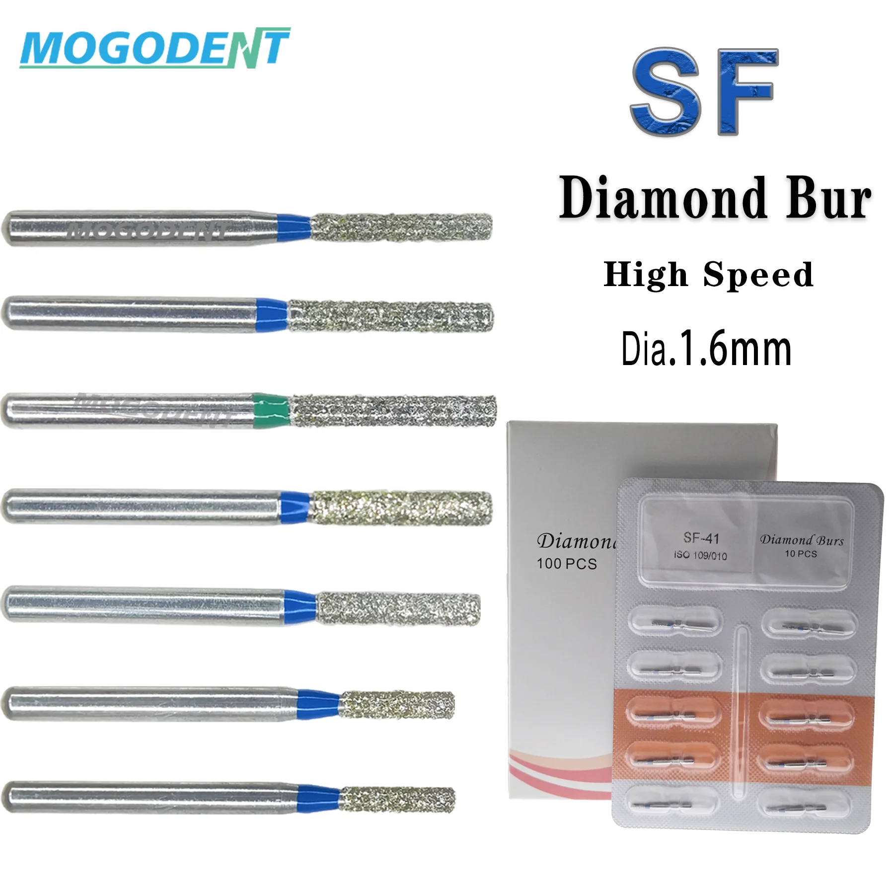 

Dental Burs High Speed Dental Diamond Burs Drills FG Burs 1.6mm Dentistry Laboratory Polishing Tools 10pcs/pack