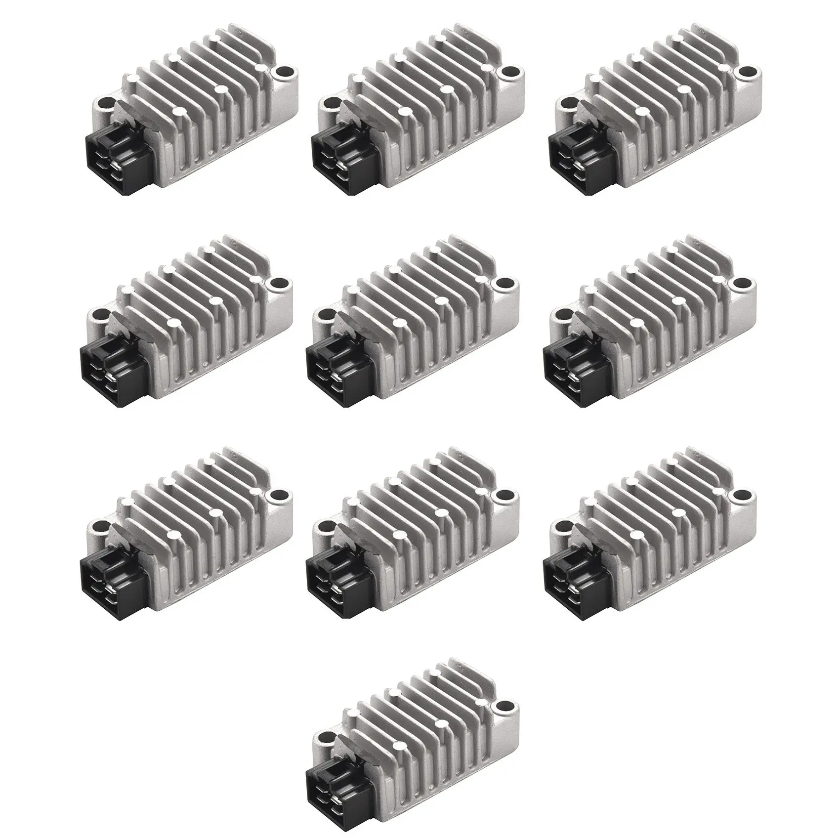 

10X Aluminum Motorcycle Voltage Regulator Rectifier For TT250 TT225 SRX600 TDM850 TW200 FZR400 FZR600