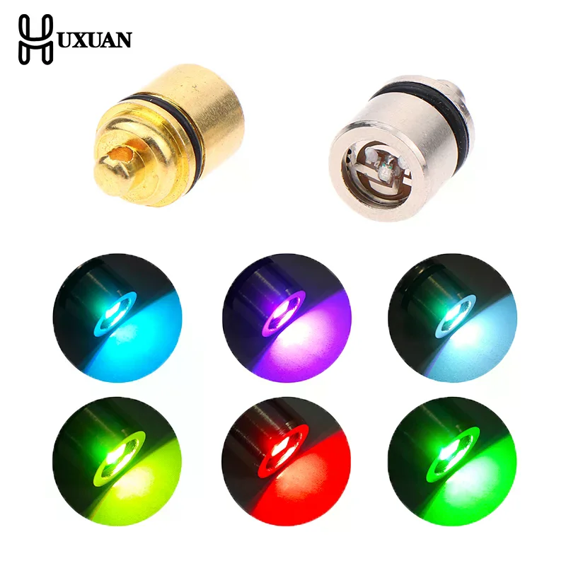 2Pcs Mini LED Light Key Chain Luminated Keyring Pendant Colorful Mini Electronic Light Keyring Flashlight Lamp Keychain