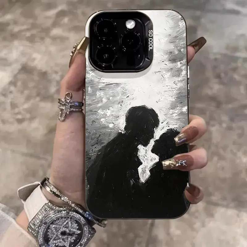 

A couple by the seaside phone case for iPhone 16 15 14 13 12 11 Pro/ Max/Plus shock-proof rear cover anti-fingerprint