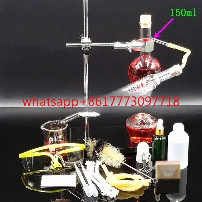 

Small Size 150 ~ 250ml Glass Essential Oil Steam Distilling Lab Apparatus Hydrosol Distillation Chemistry teaching equipment