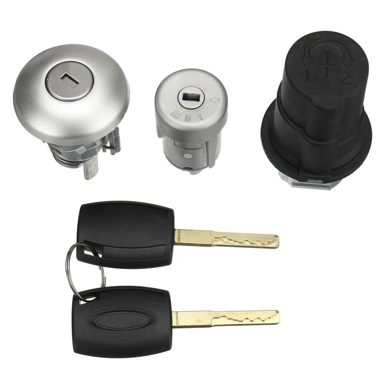 3Pcs Lgnition Switch Barrel Lock Set With 2 Keys 2408222 For Ford Transit MK8 Tourneo Custom 201-2019