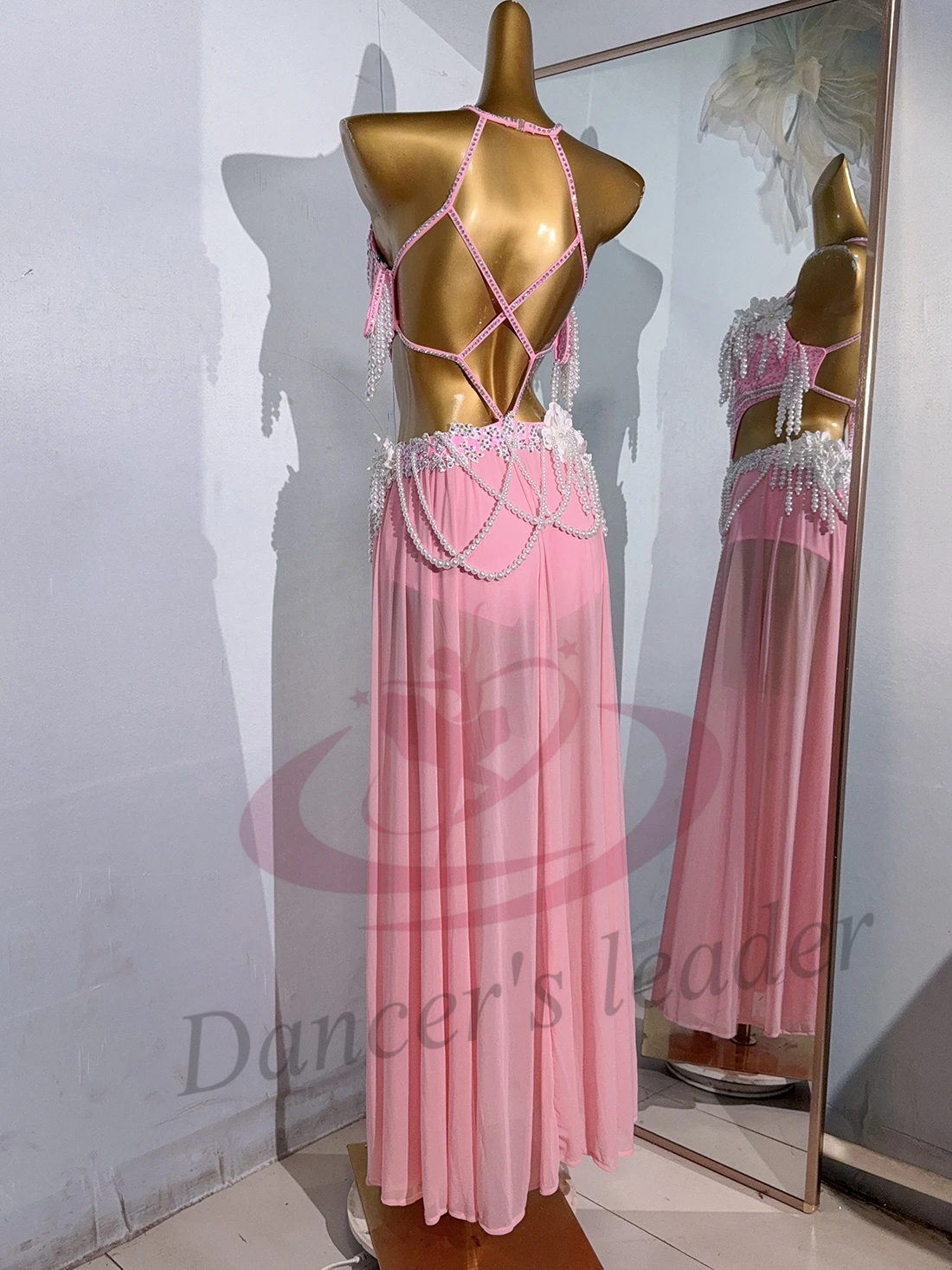 ชุดเต้นรําท้อง, ที่กําหนดเองระดับไฮเอนด์, สายมุกใหญ่, แทงโก้, หญิงผู้ใหญ่, เวทีเด็ก, เสื้อผ้ามืออาชีพ