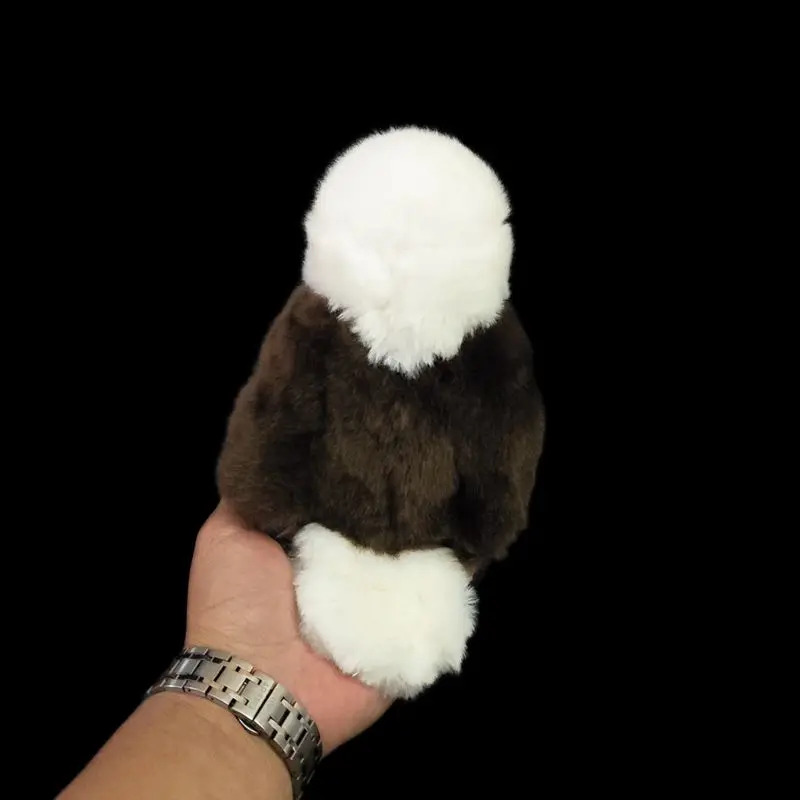 واقعية أصلع النسر ألعاب من نسيج مخملي دمية النسر الأمريكي أصلع النسر فروي لعبة رائعتين قبيح هدية صغيرة الدائمة H17cm الاطفال فتاة هدية