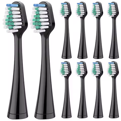 Affordable Pack of 10pcs Replacement Toothbrush Head for AquaSonic Duo/Family Dental Center/Waterpik Sonic Electric Toothbrush