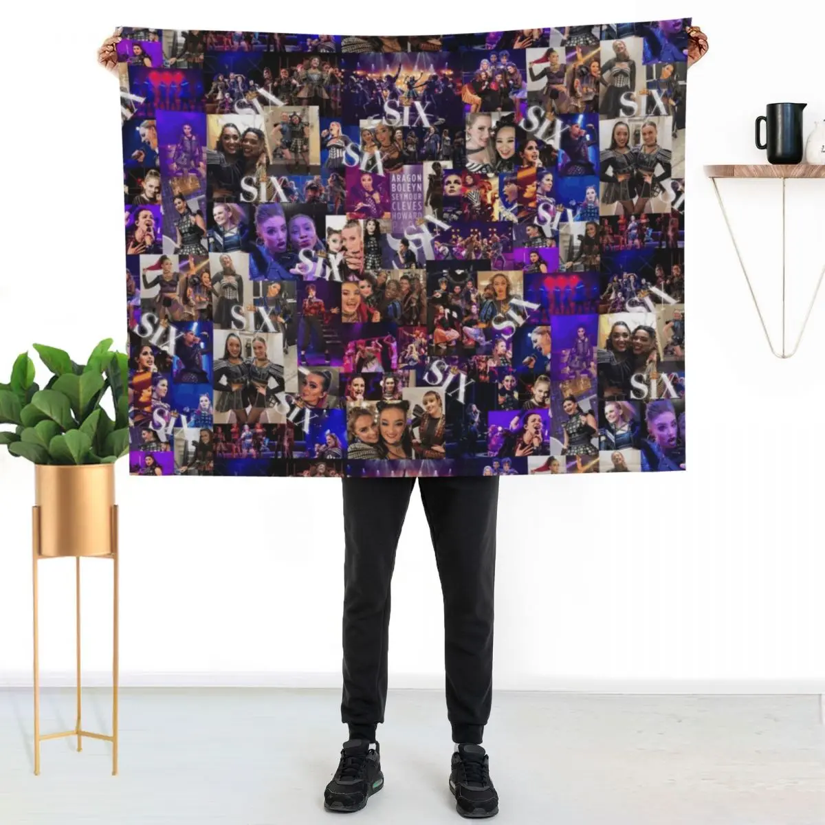 Six Collage Throw Blanket Cozy Microfiber Throw Blanket for Home Bedroom