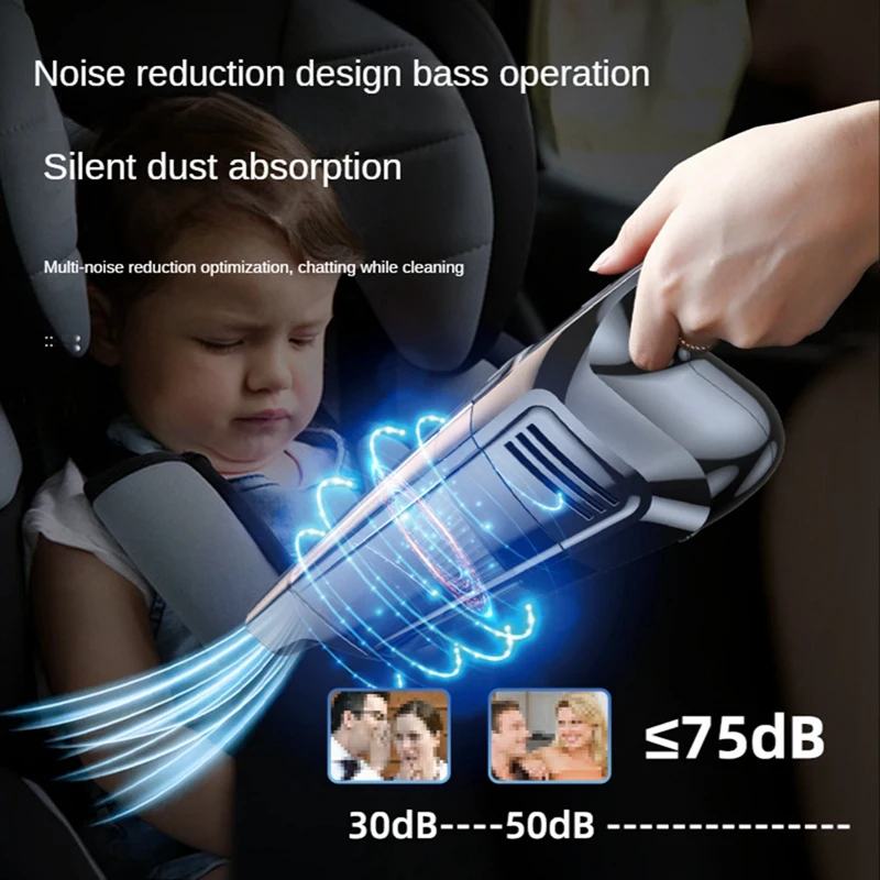 7500Pa Car Vacuum Cleaner Wireless Strong Suction Replacement Handheld Vacuum Cleaner Portable Dual Use For Car Home Desktop