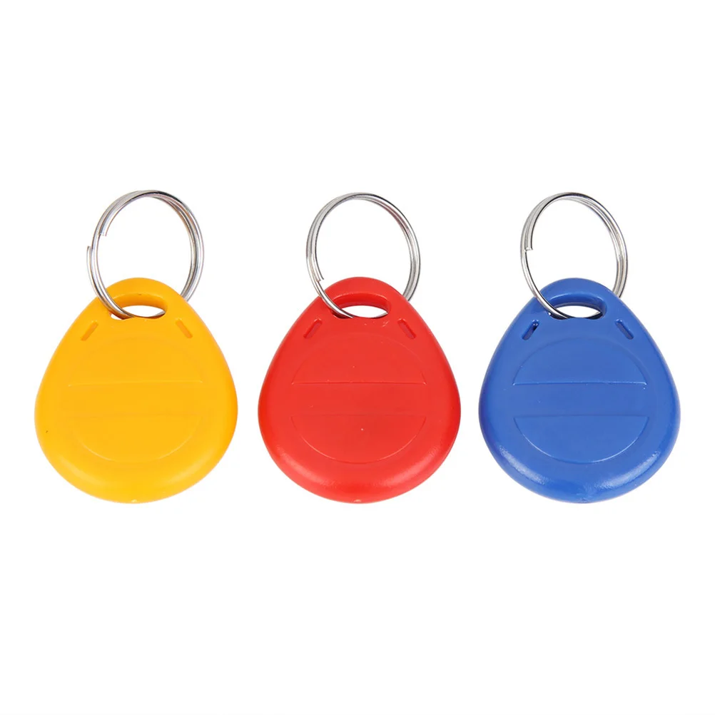 3Pcs Rfid Keyfobs Id Token Tag Door Access Control Security Lock Entry Attendance Yellow Red Blue Id Card Card