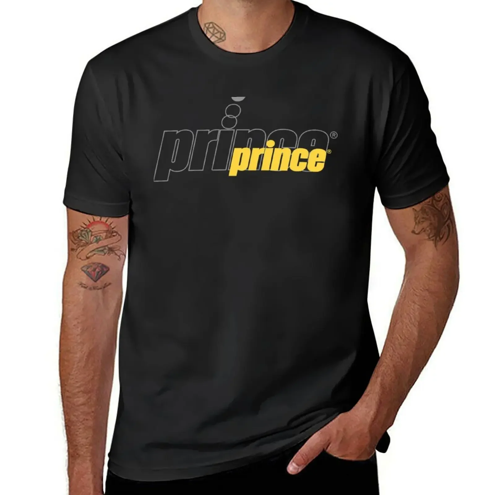

Prince Tennis Classic Yellow T-Shirt essential t shirt new edition mens graphic t-shirts hip hop