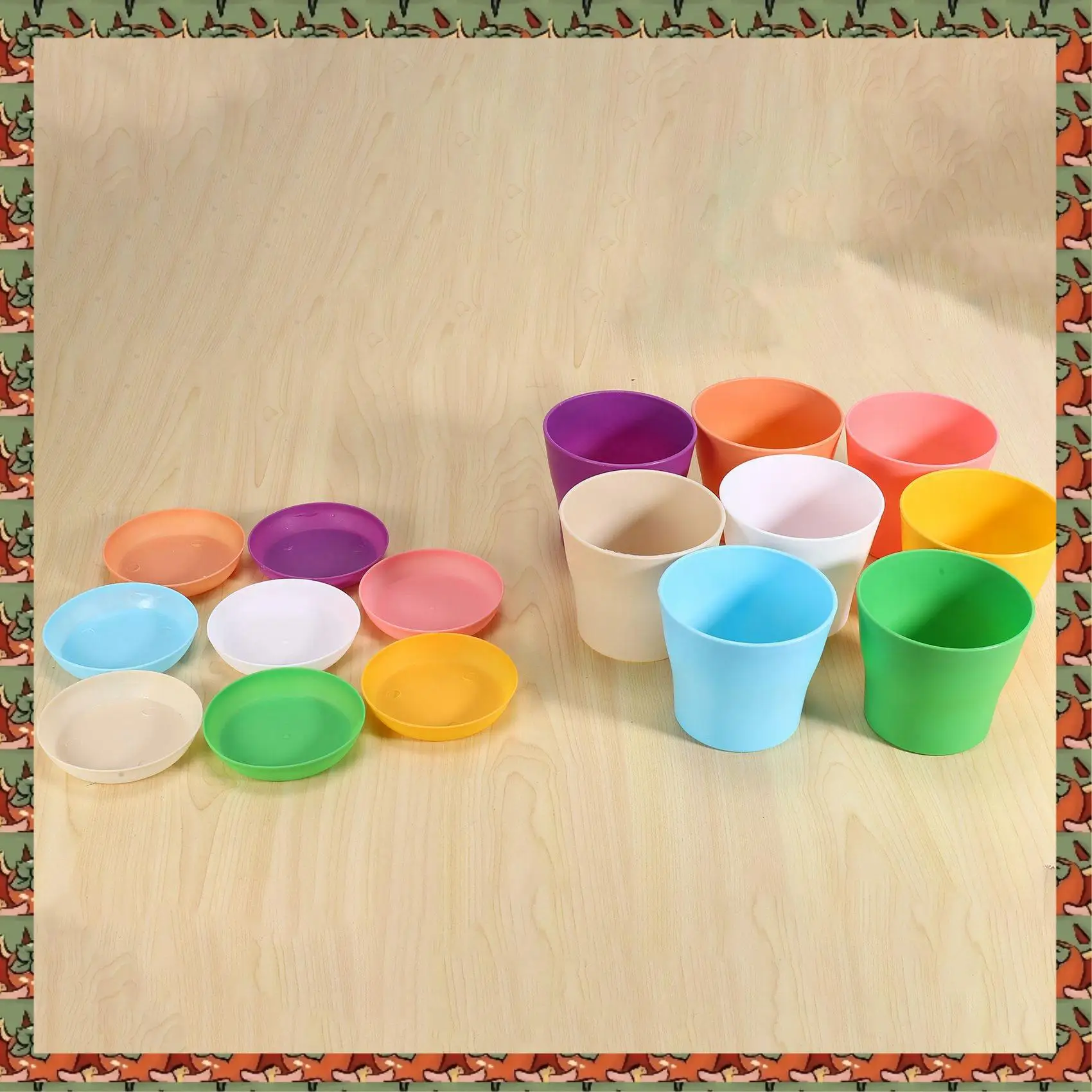 ABLQ 16 Pcs 4 Inch Small Plant Pots Colorful Plastic Flower Pots Indoor Plant Pots