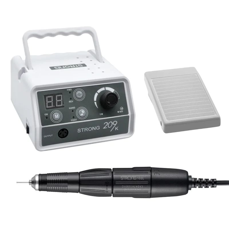 

45000 RPM 102L Electric Nail Drill Machine Strong 209K Manicure Pedicure Handpiece Brushless Motor