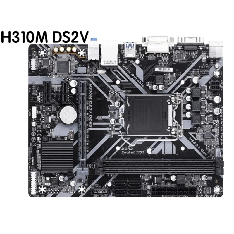 Para Gigabyte H310M DS2V DDR3 placa base LGA 1151 DDR3 100% probado OK completamente funciona envío gratis