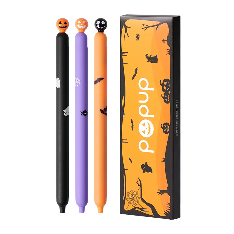 

KACO Halloween Limited Gender-neutral Pen Lingyue Fun Trick-or-treating Set Large-capacity Writing Student Brush Question Office