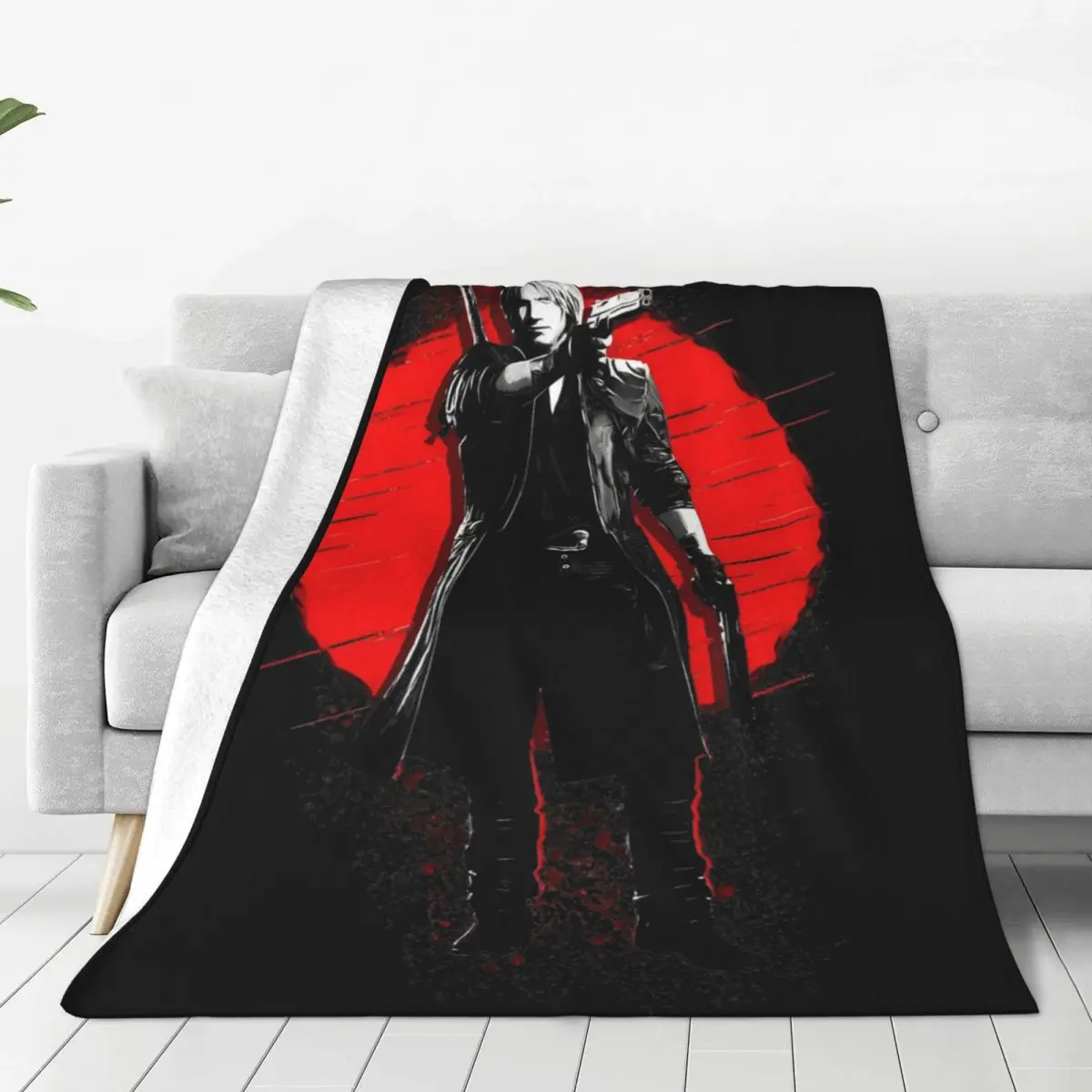 Dante Devil May Cry Game Blanket Flannel Funny Soft Throw Blankets for Home Spring Autumn