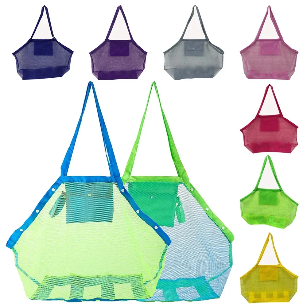 

Children Sand Away Protable Mesh Bag Kids Toys Clothes Storage Bags Swimming Large Beach eco Bag Women Cosmetic Makeup Bag