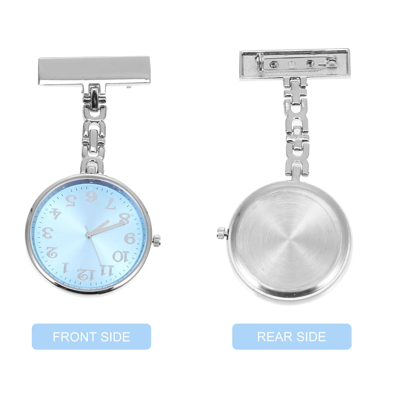 ساعة معلقة على شكل قلادة للممرضات كوارتز ساعة جيب لموظفي العيادة مقاومة للماء بتصميم بسيط للأطباء والعاملين الطبيين #3