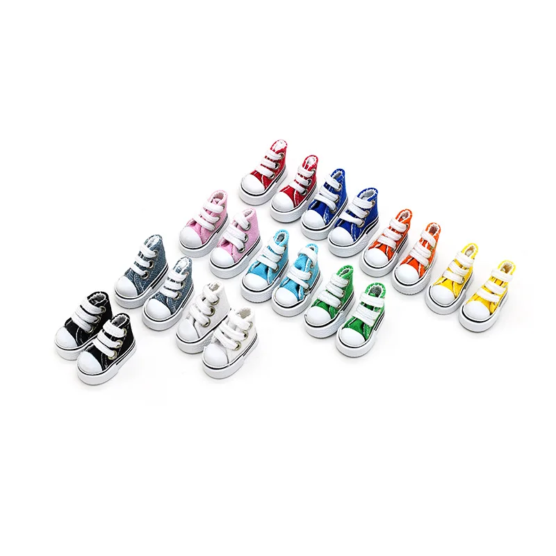 10cm Doll Clothes 3.5cm Length Leather Canvas Shoes Doll Shoes Doll Accessories Cultivate Hands-on Ability Children's Gift Toys image 6