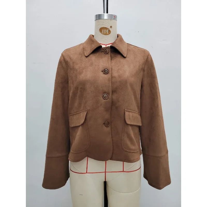 

Кожаный тренчкот для женщин, однотонная модная куртка, женское пальто.