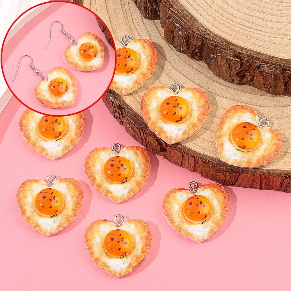 

2/7/13pcs Resin Fried Egg-shaped Pendants, Suitable for DIY Bracelets, Necklaces, Earrings, Anklets, and Decorative Accessories