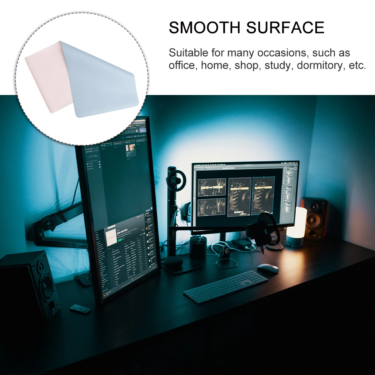 

1Pcs Waterproof Laptop Mouse Pad PU Non-Slip Large Mouse Mat Office Home Gaming Comfortable Writing Desk Pad Writing Mat