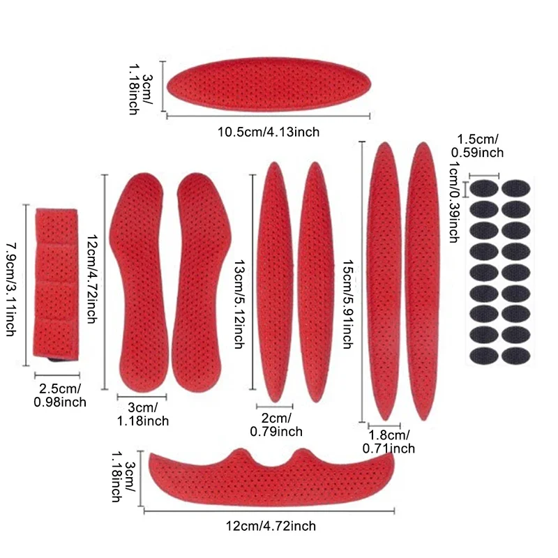 1 مجموعة العالمي دراجة/دراجة نارية خوذة الحشو الداخلي عدة بطانة الإسفنج وسادة دراجة استبدال خوذة منصات مجموعة مع شبكة حشرات