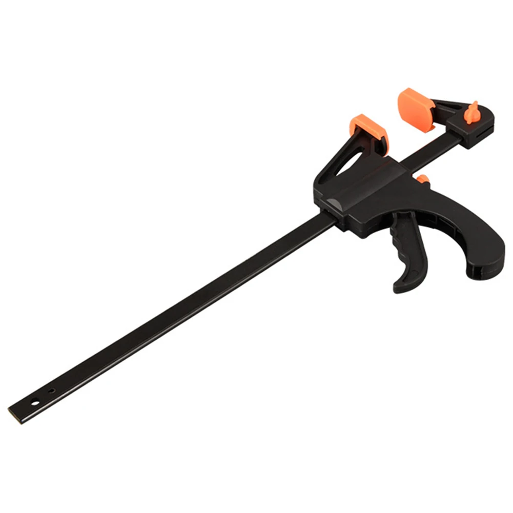Woodworking F Clamp Adjustable Spreader Gadget Speed Squeeze Quick Ratchet Release Clip with Rubber Pad DIY Hand Tools