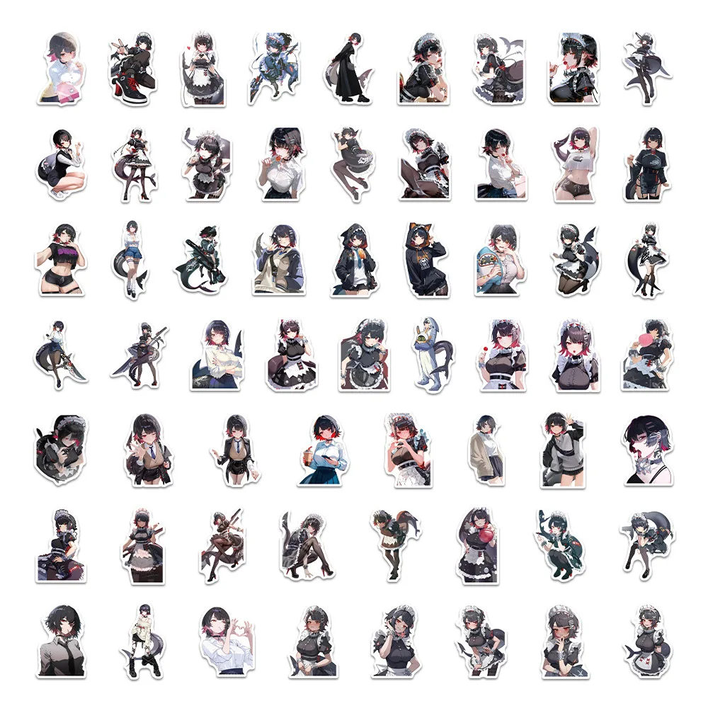 60PCS Zenless Zone Zero Game Stickers Cartoon Ellen Joe Graffiti Decoratie Notebook Koffer Gitaar Telefoon Koelkast Decals