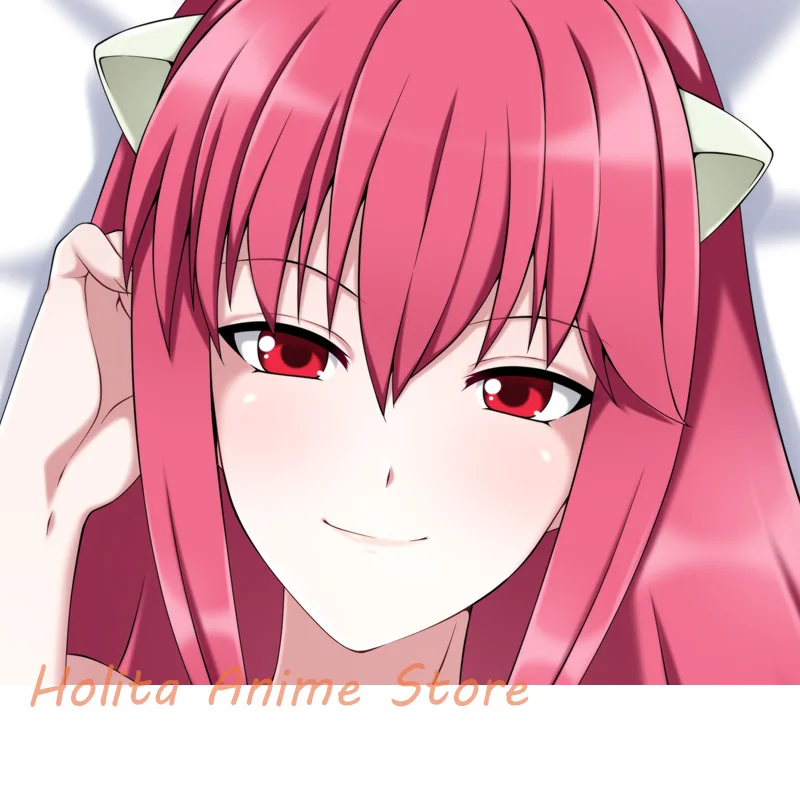 Funda de almohada Dakimakura Anime Lucy Elfen Lied con estampado de doble cara 2WAY, funda de almohada de tamaño real