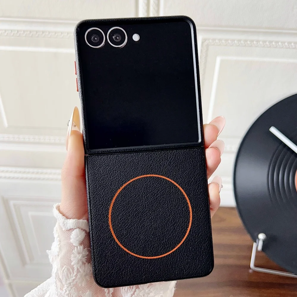 Fashion Simple Slim Magnetic Phone Case For Samsung Galaxy Z Flip 8 7 FE 6 5 4 5G for Magsafe Skin-feel Shockproof Protect Cover