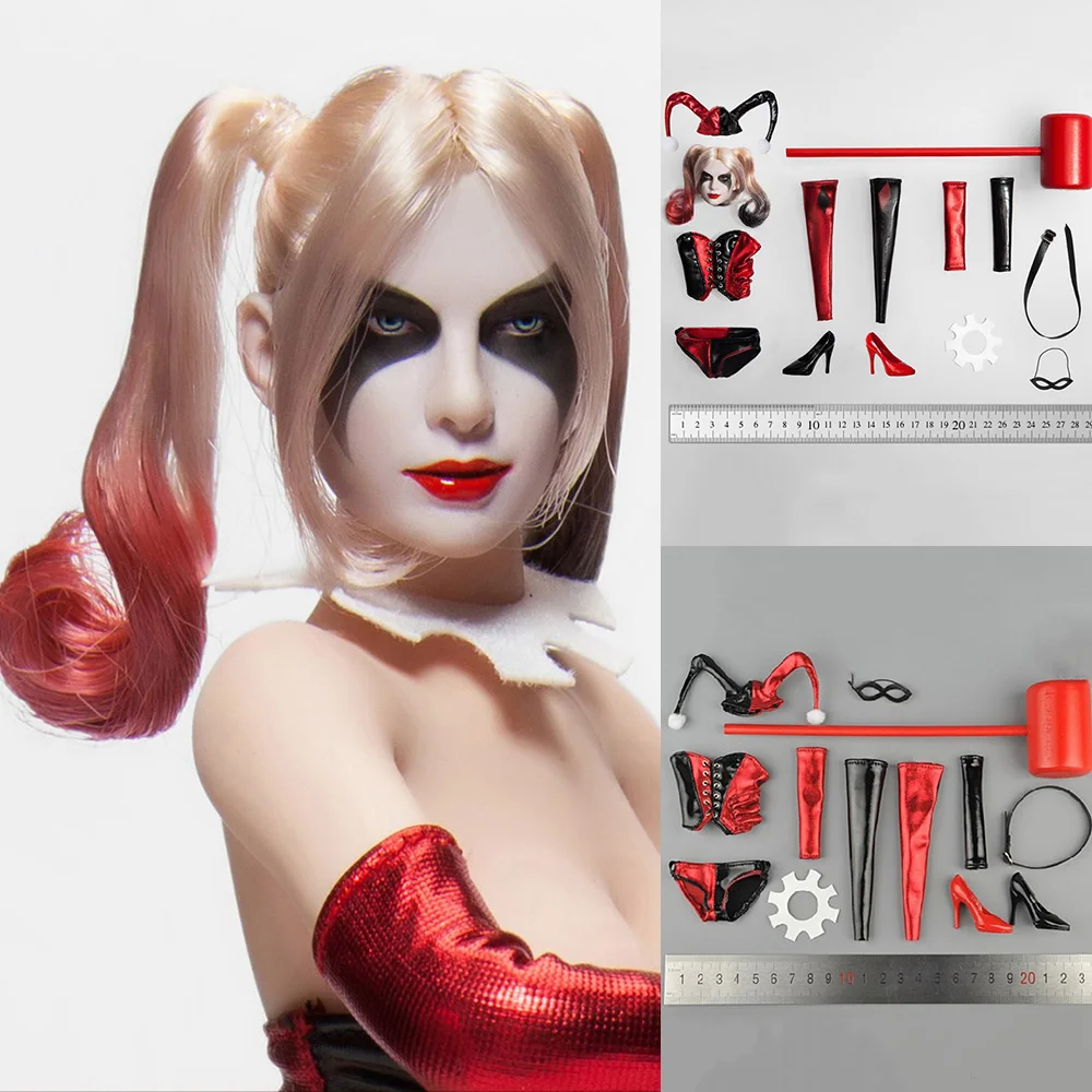 

Женская модель костюма клоуна в масштабе 1/6, привлекательный цирковый костюм с головой, модель скульптуры, подходит для экшн-фигурки солдата 12 дюймов