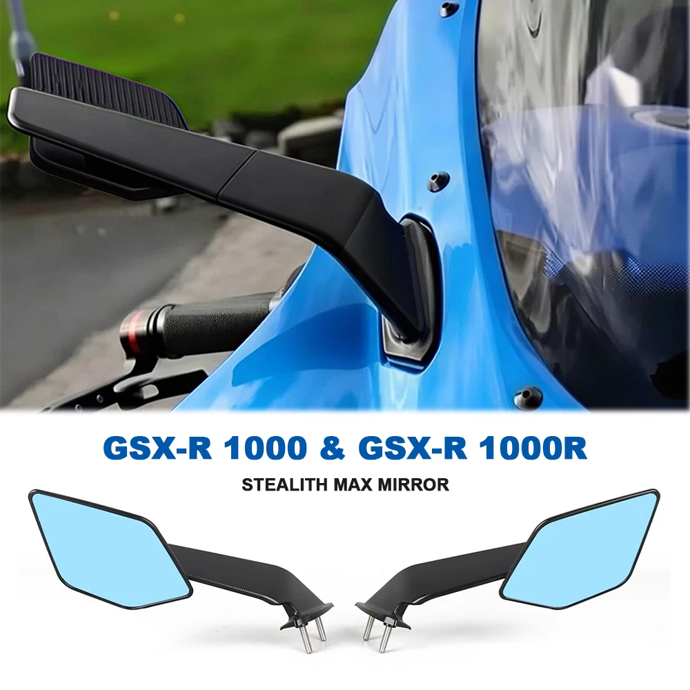 

Black Motorcycle Winglet Rearview Mirrors For Suzuki GSX-R 1000 GSX-R1000 R Anniversay GSXR Adjustable Stealth Max Mirror