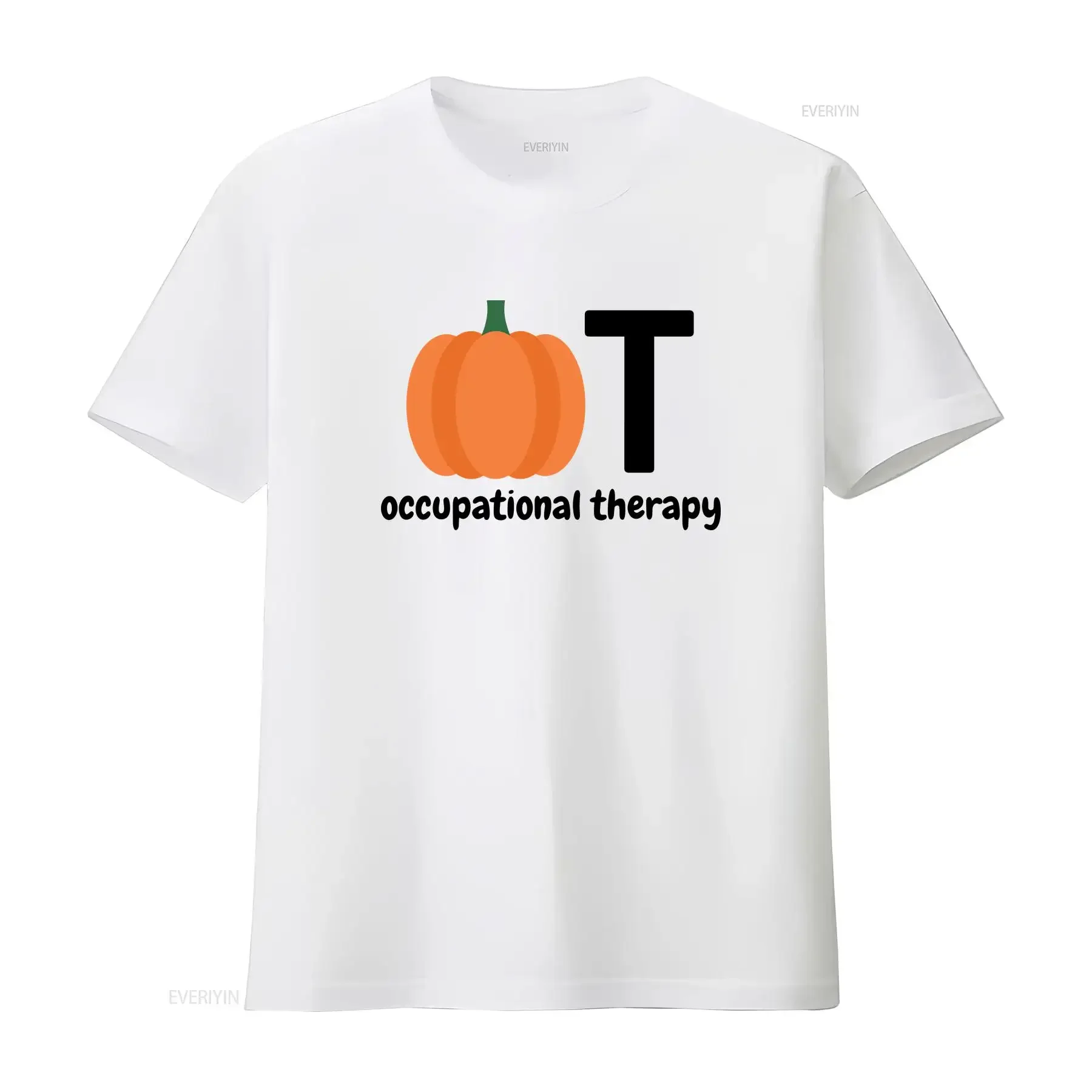 Occupational Therapy Halloween T Shirt Therapist Pumpkin Pediatric OT School Student vintage Washed Top For Everyday Wear