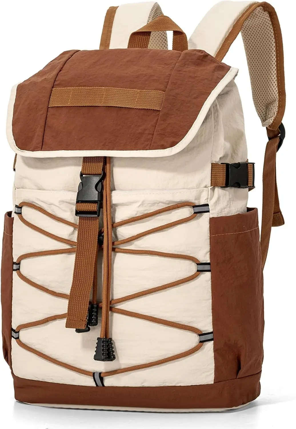 Travel Backpack for Women Men, Carry On Laptop Backpack fits 16'' Laptop, Lightweight Waterproof Nylon Casual Daypack with Multi