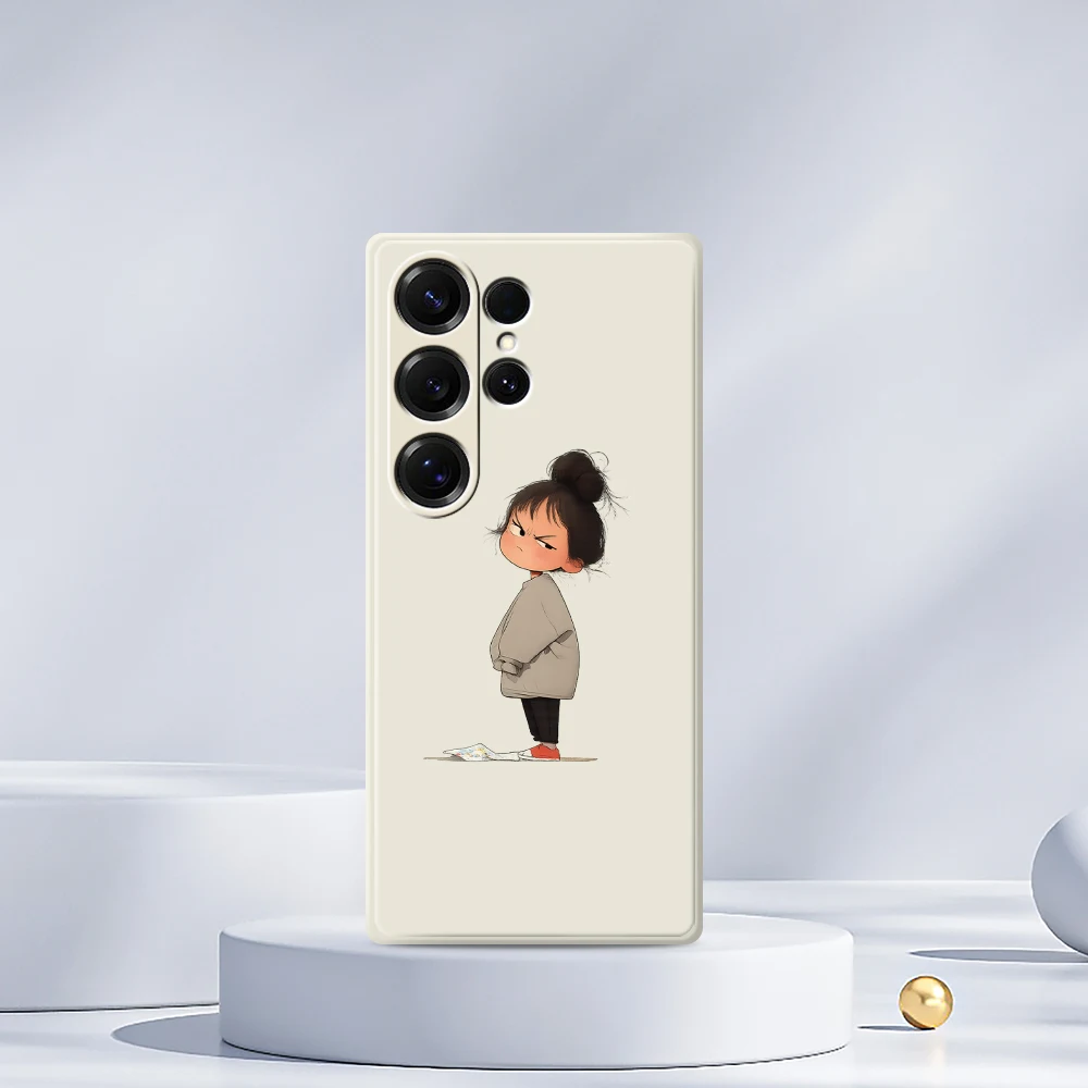 لطيف فتاة قضية الهاتف المحمول لسامسونج غالاكسي S25 S24 S23 S22 S21 S20 الترا زائد S23 FE S21FE S20FE S10 زائد غطاء سيليكون