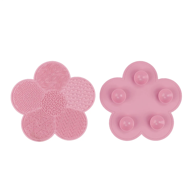 Silicone Make Up Cleaning Brush Scrubber Pad Cleansing Washing Tool Cosmetic Silicone Makeup Brush Mat Cleaner with Suction Cup