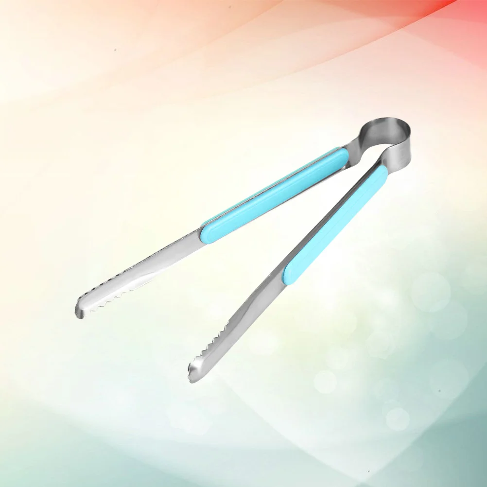 

Thick Stainless Steel Bbq Tongs Kitchen Barbecue Clips For Steak Pizza Bread Hollow Design Sift Oil Flip Mirror