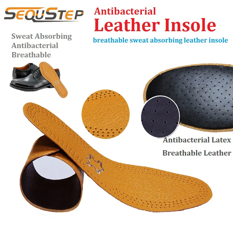 

Leather Insole Antibacterial Shoes Pad Latex Breathable Sweat Absorbing Anti-Odor Insole Active Carbon Antiperspirant Pads