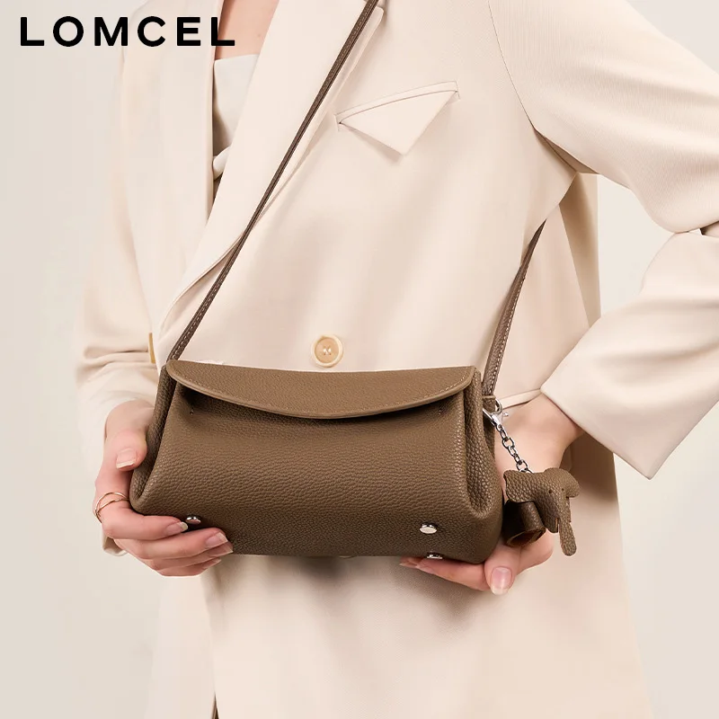 LOMCEL 90Crossbody bag for ladies, new style, trendy, high-end, fashionable, summer mini, exquisite leather, soft leather small