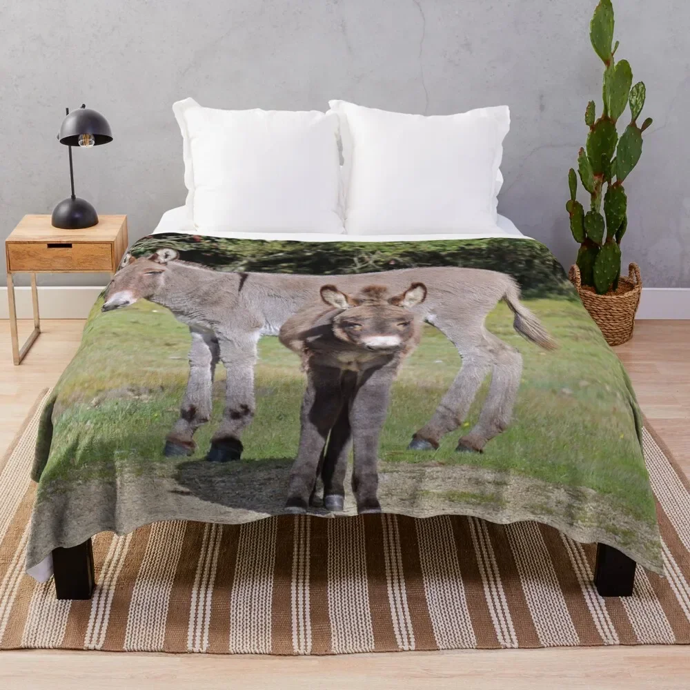 

Mother and child Throw Blanket funny gift Hair Large Blankets