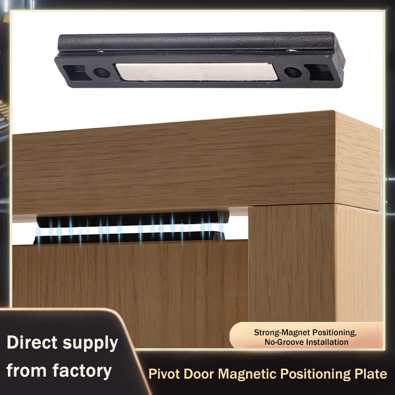 Heavy Duty Bedroom Pivot Door Magnetic Stop Positioner Double Swing Doors Anti Collision No Slot Top Mounted Strong Magnet 289