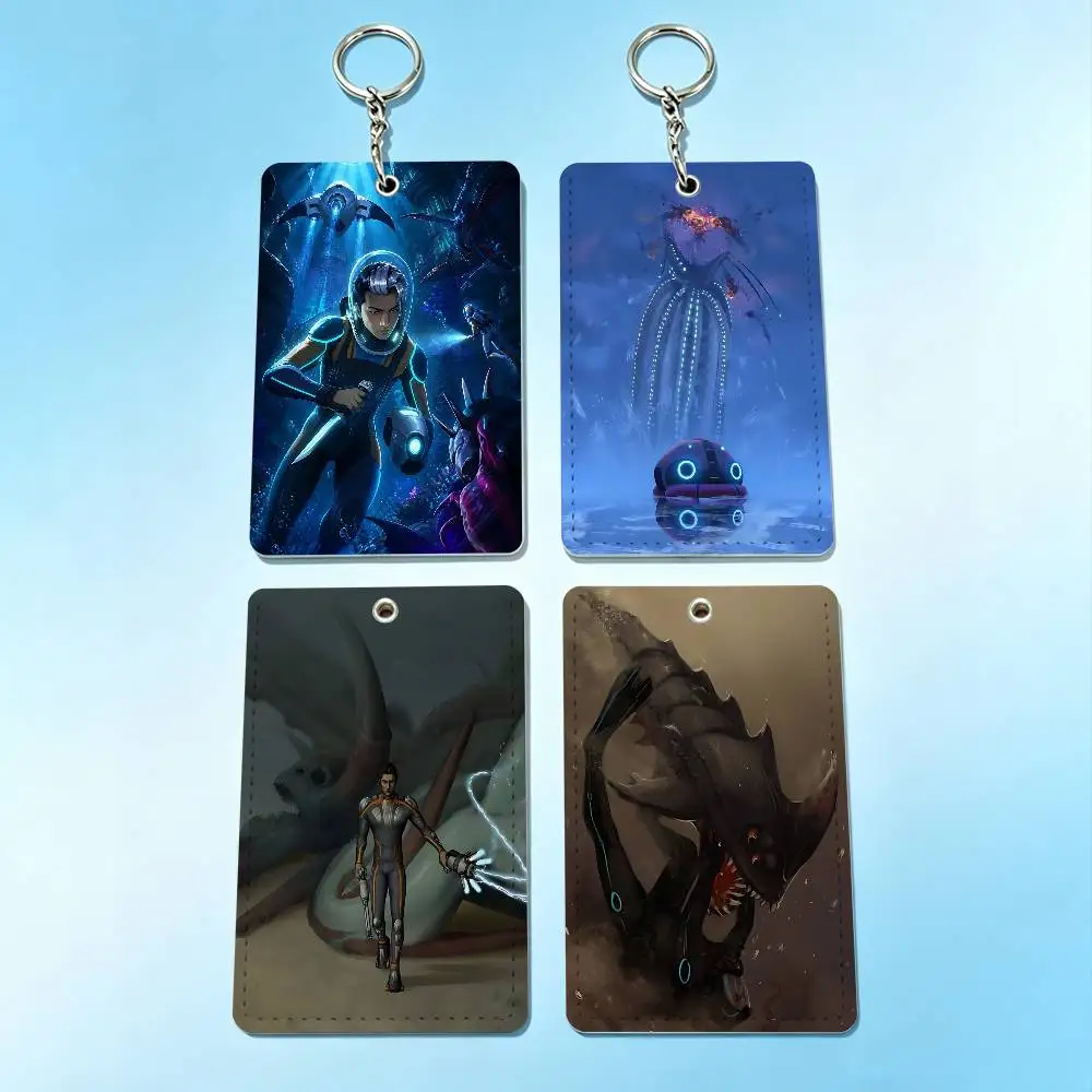 Hot Game S-Subnautica 2 Badge Holder Keychain For Bank Business Work Card Holder Student Card Protective Case Bus Card