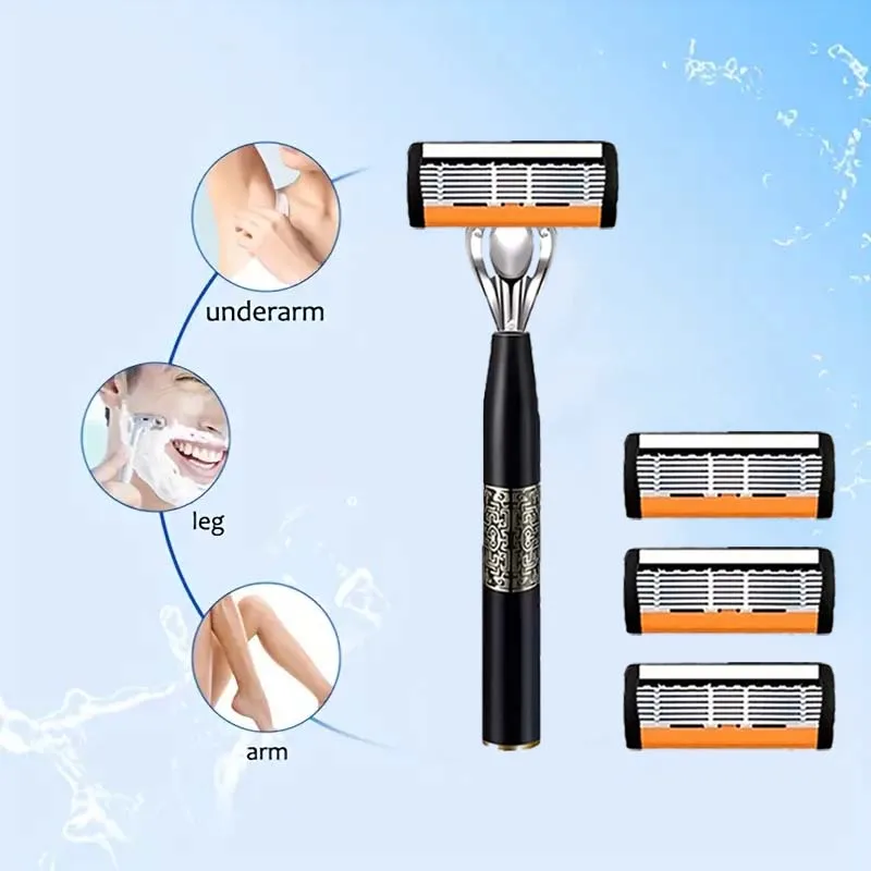 تأتي ماكينة الحلاقة الجديدة 2025 مع مقبضين مضادين للانزلاق و72 شفرة حادة للغاية قابلة للاستبدال. إنها هدية عظيمة للمهرجانات #6