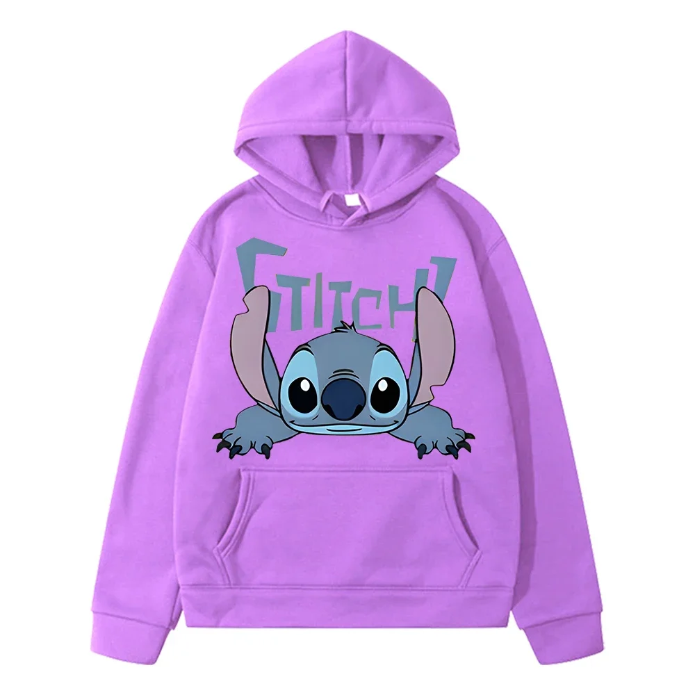 Disney Casual Hoodies Fleece Sweatshirt boys Pullover y2k sudadera Stitch disney print Anime hoodie Jacket kids clothes girls