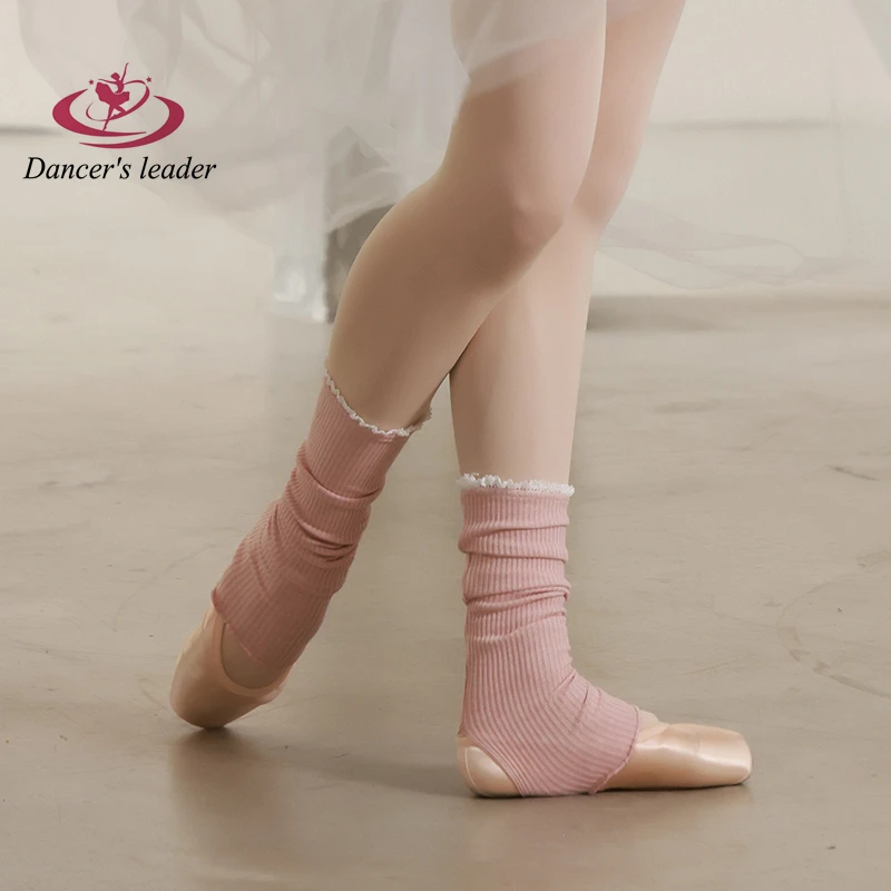 Ballet Dance Practice Autumn and Winter Leg Socks Knee-stepping Foot Warm Socks White Lace Yoga Long Socks