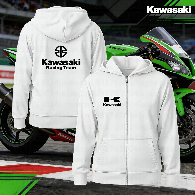 

2025-26 Kawasaki Printed Hoodie Loose and Skin-friendly Autumn and Winter Motorcycle Racing Men's Pure Cotton Jacket Hoodie