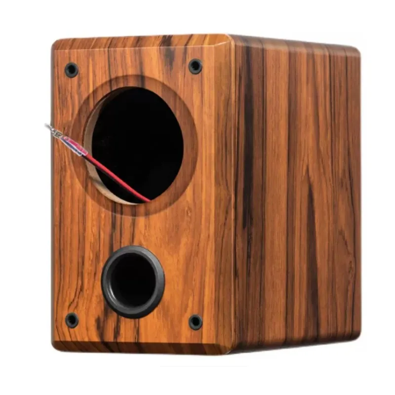 4 Inch Full Range DIY Speaker Cabinet, Labyrinth Acoustic Thick Wood Enclosure for Subwoofer