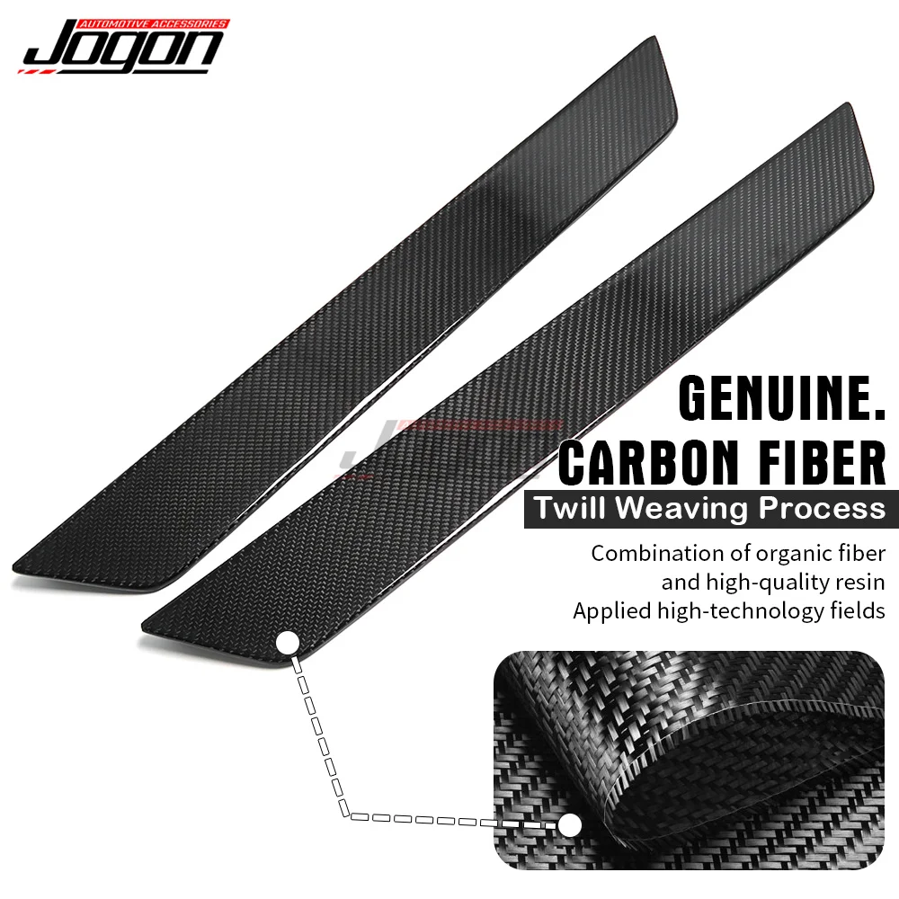 For Chevrolet Corvette C8 Stingray 2020-2023 Car Door Sill Trim Threshold Strip Protector Sticker Real Carbon Fiber